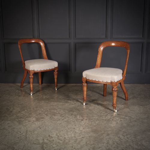 MAGNIFICENT SET OF TEN VICTORIAN OAK DINING CHAIRS - ADDITIONAL PHOTO 2