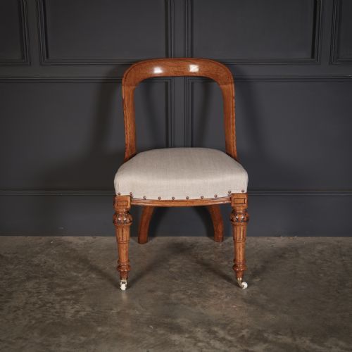 MAGNIFICENT SET OF TEN VICTORIAN OAK DINING CHAIRS - ADDITIONAL PHOTO 5