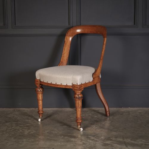 MAGNIFICENT SET OF TEN VICTORIAN OAK DINING CHAIRS - ADDITIONAL PHOTO 6