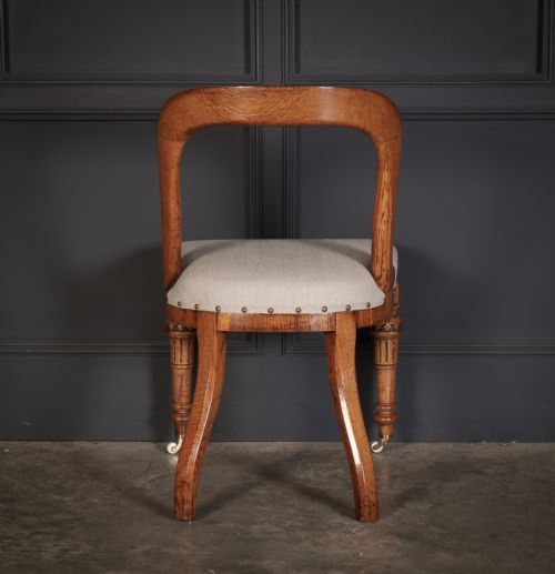 MAGNIFICENT SET OF TEN VICTORIAN OAK DINING CHAIRS - ADDITIONAL PHOTO 8