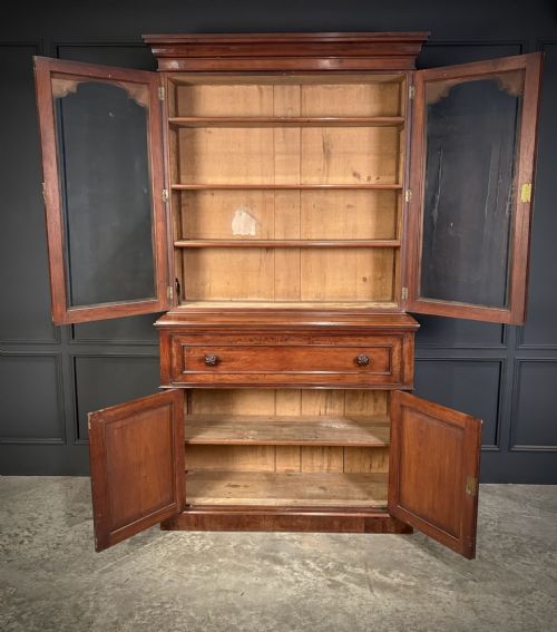 VICTORIAN MAHOGANY SECRTAIRE BOOKCASE - ADDITIONAL PHOTO 3