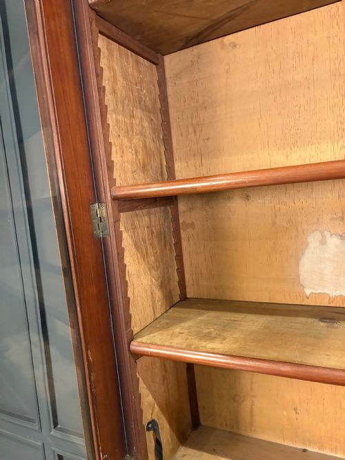 VICTORIAN MAHOGANY SECRTAIRE BOOKCASE - ADDITIONAL PHOTO 4