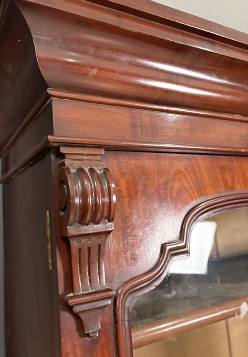 VICTORIAN MAHOGANY SECRTAIRE BOOKCASE - ADDITIONAL PHOTO 8