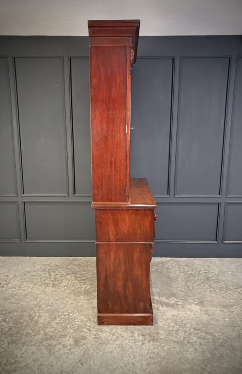 VICTORIAN MAHOGANY SECRTAIRE BOOKCASE - ADDITIONAL PHOTO 14