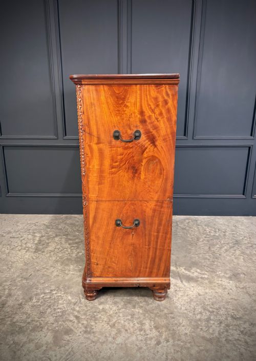 19TH CENTURY CAMPHOR WOOD MILITARY CAMPAIGN SECRETAIRE CHEST - ADDITIONAL PHOTO 19