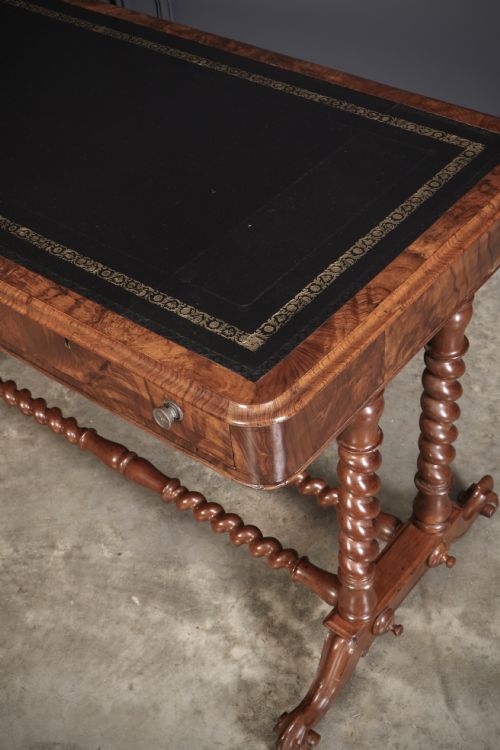 VICTORIAN WALNUT LIBRARY WRITING TABLE - ADDITIONAL PHOTO 9