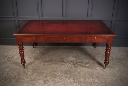 VICTORIAN MAHOGANY PARTNERS WRITING TABLE - ADDITIONAL PHOTO 1