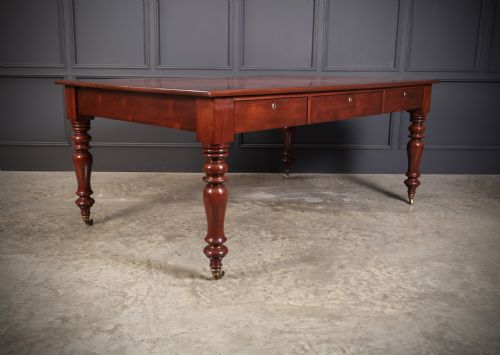 VICTORIAN MAHOGANY PARTNERS WRITING TABLE - ADDITIONAL PHOTO 2