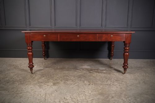 VICTORIAN MAHOGANY PARTNERS WRITING TABLE - ADDITIONAL PHOTO 3