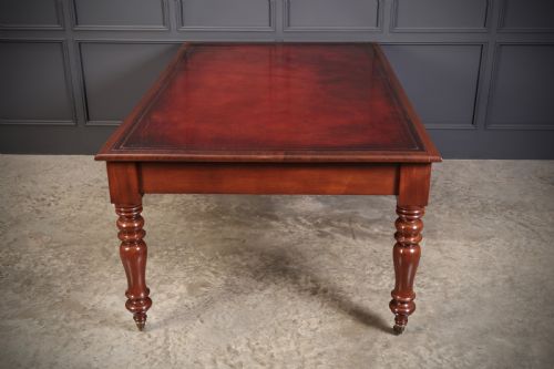 VICTORIAN MAHOGANY PARTNERS WRITING TABLE - ADDITIONAL PHOTO 9