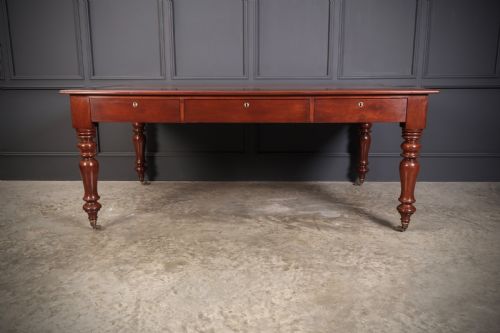 VICTORIAN MAHOGANY PARTNERS WRITING TABLE - ADDITIONAL PHOTO 16