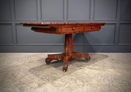 RARE 19TH CENTURY GONCALO ALVES LIBRARY TABLE - ADDITIONAL PHOTO 1