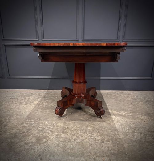 RARE 19TH CENTURY GONCALO ALVES LIBRARY TABLE - ADDITIONAL PHOTO 9