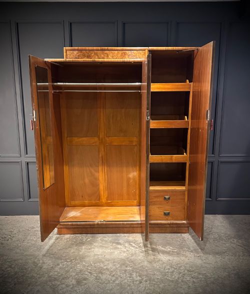 ART DECO WALNUT WARDROBE - ADDITIONAL PHOTO 2