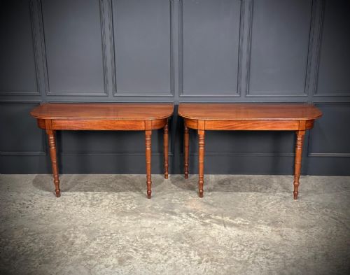 PAIR OF REGENCY MAHOGANY CONSOLE TABLES - ADDITIONAL PHOTO 1