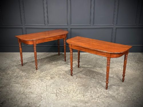 PAIR OF REGENCY MAHOGANY CONSOLE TABLES
