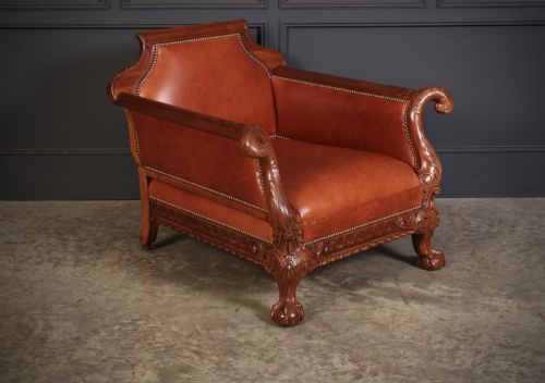 MAGNIFICENT QUALITY MAHOGANY LEATHER SUITE - ADDITIONAL PHOTO 1