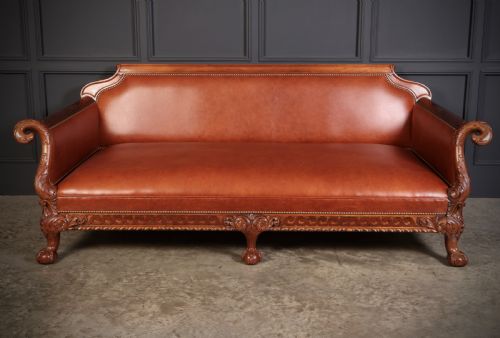 MAGNIFICENT QUALITY MAHOGANY LEATHER SUITE - ADDITIONAL PHOTO 13