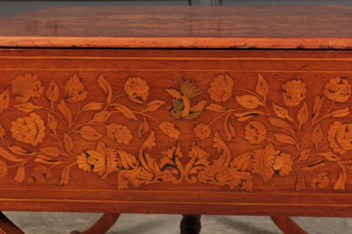 DUTCH MARQUETRY INLAID WALNUT SOFA TABLE - ADDITIONAL PHOTO 10