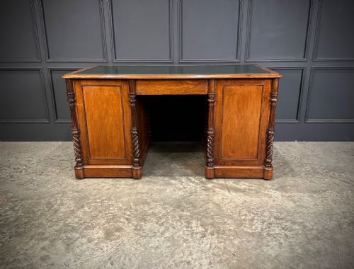 VICTORIAN FIGURED WALNUT DESK - ADDITIONAL PHOTO 12