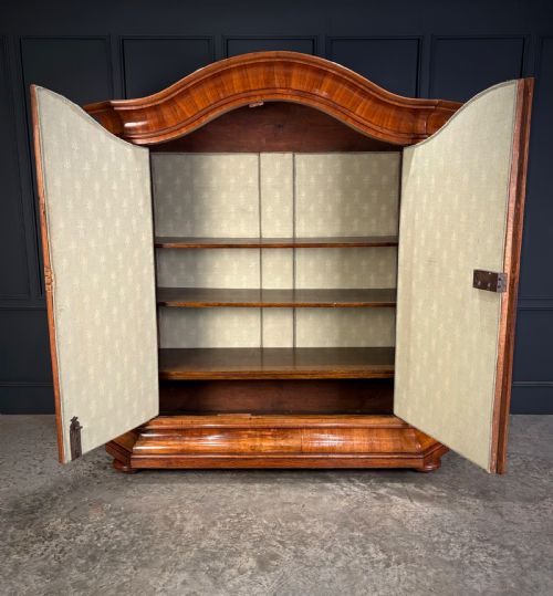 LARGE CONTINENTAL OAK WALNUT ARMOIRE - ADDITIONAL PHOTO 2