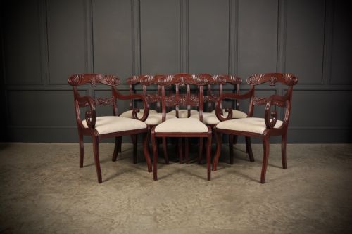 SET OF 8 REGENCY MAHOGANY DINING CHAIRS - ADDITIONAL PHOTO 2
