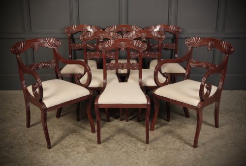SET OF 8 REGENCY MAHOGANY DINING CHAIRS - ADDITIONAL PHOTO 1