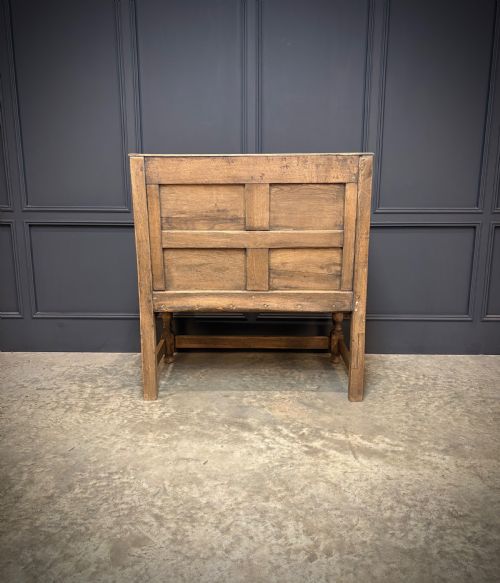 18TH CENTURY CARVED BLEACHED OAK BENCH - ADDITIONAL PHOTO 7