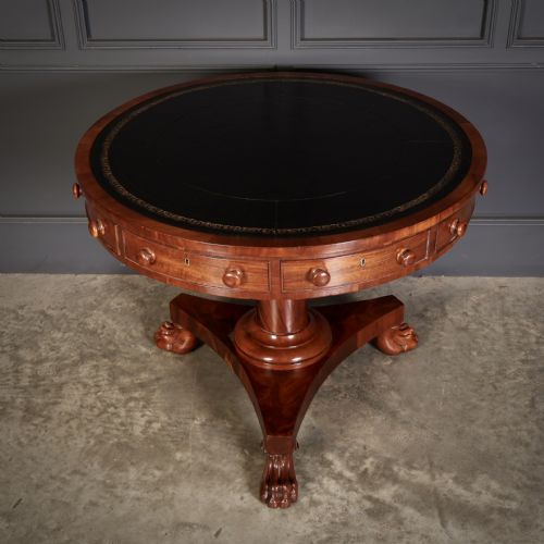 WILLIAM IV MAHOGANY ROTATING DRUM TABLE - ADDITIONAL PHOTO 2
