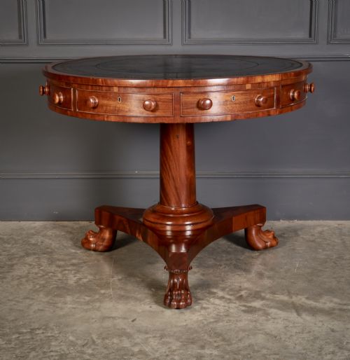 WILLIAM IV MAHOGANY ROTATING DRUM TABLE - ADDITIONAL PHOTO 4