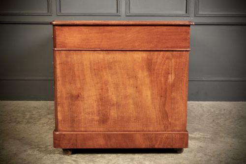 VICTORIAN WALNUT LEATHER PEDESTAL DESK - ADDITIONAL PHOTO 7