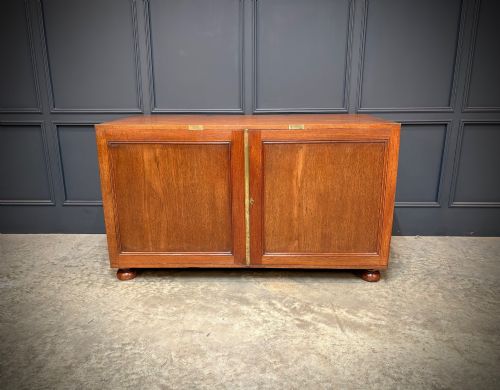 VICTORIAN TEAK MILITARY CAMPAIGN SIDE CABINET - ADDITIONAL PHOTO 3