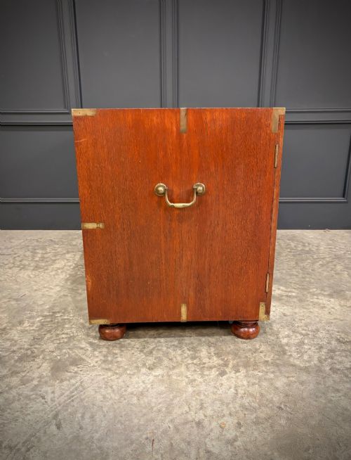VICTORIAN TEAK MILITARY CAMPAIGN SIDE CABINET - ADDITIONAL PHOTO 11