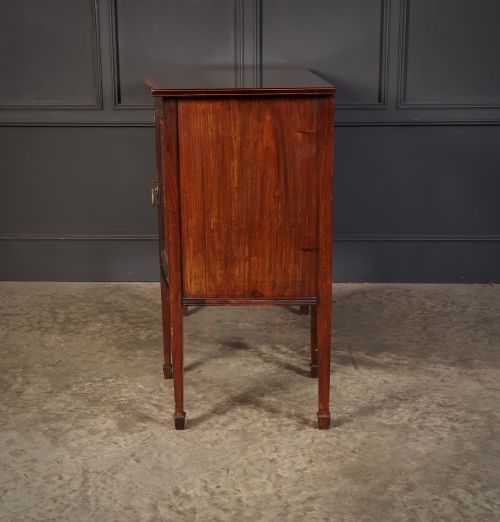 MARQUETRY INLAID MAHOGANY BOW FRONT SIDEBOARD - ADDITIONAL PHOTO 10