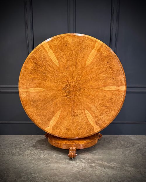 MAGNIFICENT POLLARD OAK ROUND BREAKFAST TABLE - ADDITIONAL PHOTO 2