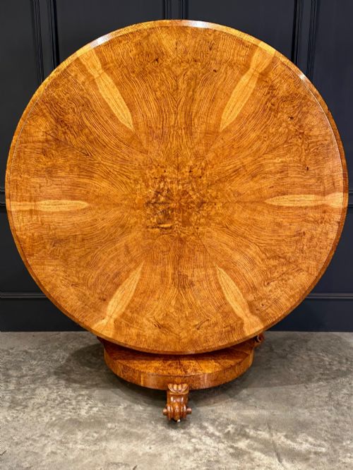 MAGNIFICENT POLLARD OAK ROUND BREAKFAST TABLE - ADDITIONAL PHOTO 3
