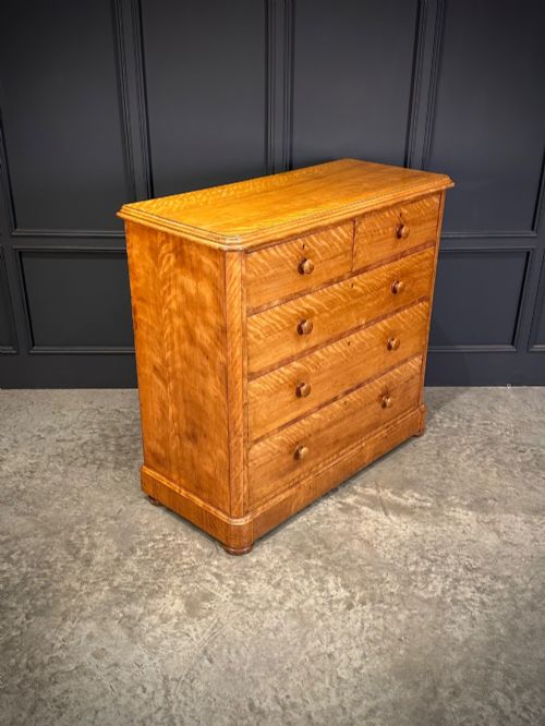 VICTORIAN SATINWOOD CHEST OF DRAWERS - ADDITIONAL PHOTO 1
