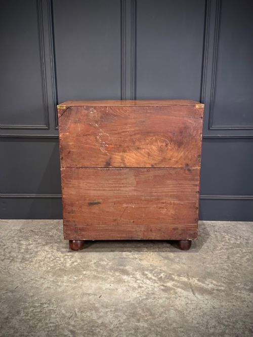 VICTORIAN MAHOGANY MILITARY CAMPAIGN CHEST - ADDITIONAL PHOTO 9