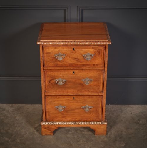 PAIR OF WALNUT BEDSIDE CHESTS - ADDITIONAL PHOTO 3