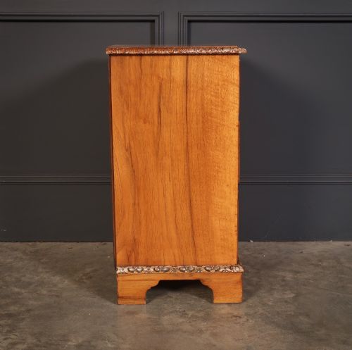 PAIR OF WALNUT BEDSIDE CHESTS - ADDITIONAL PHOTO 9