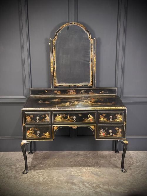 CHINOISERIE LACQUERED DRESSING TABLE - ADDITIONAL PHOTO 2