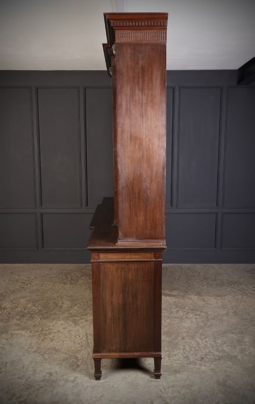 LARGE MAHOGANY BREAKFRONT GLAZED BOOKCASE - ADDITIONAL PHOTO 6