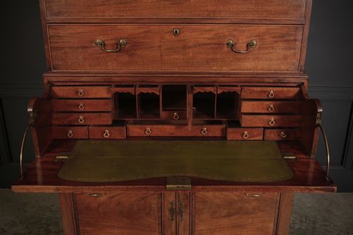 18TH CENTURY MAHOGANY TALLBOY SECRTAIRE CHEST ON CHEST - ADDITIONAL PHOTO 4