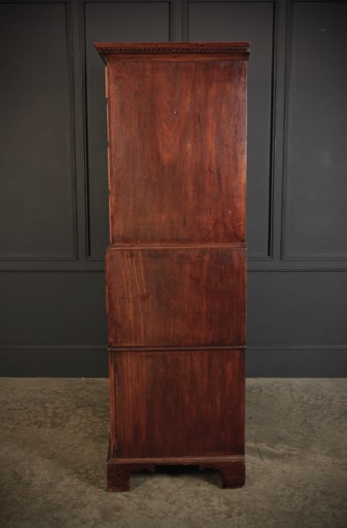18TH CENTURY MAHOGANY TALLBOY SECRTAIRE CHEST ON CHEST - ADDITIONAL PHOTO 9