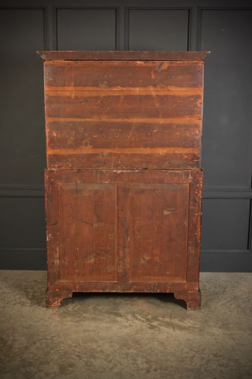 18TH CENTURY MAHOGANY TALLBOY SECRTAIRE CHEST ON CHEST - ADDITIONAL PHOTO 10