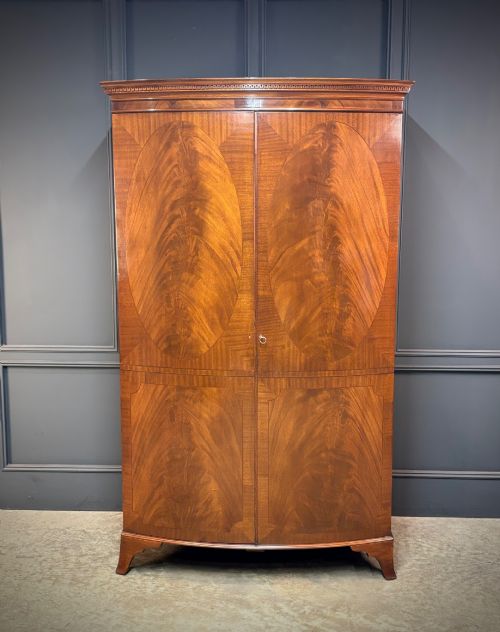 fig 1. Mahogany Bow Front Wardrobe