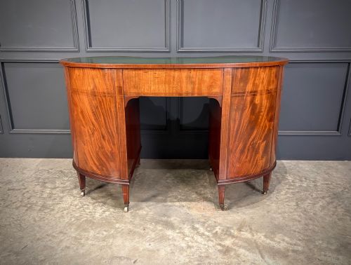 EDWARDIAN MAHOGANY KIDNEY SHAPED DESK - ADDITIONAL PHOTO 7