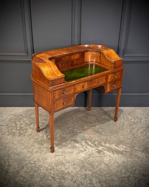 INLAID MAHOGANY CARLTON HOUSE DESK - ADDITIONAL PHOTO 1