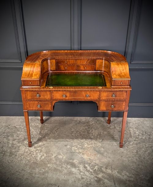 INLAID MAHOGANY CARLTON HOUSE DESK - ADDITIONAL PHOTO 2