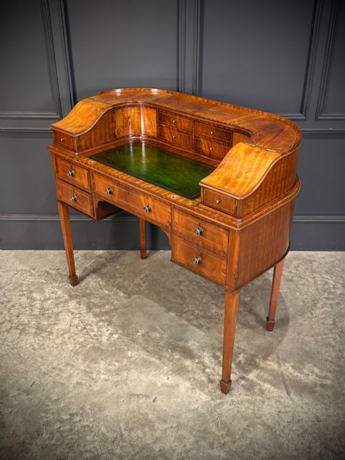 INLAID MAHOGANY CARLTON HOUSE DESK - ADDITIONAL PHOTO 5